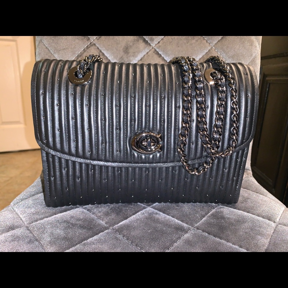 Coach Quilted Parker With Rivets NWT (gunmetal hardware)